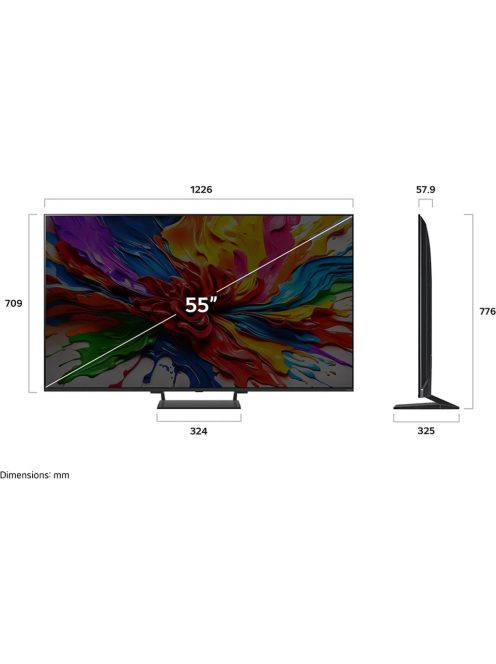 LG 55" QNED evo 55QNED93A6A 4K AI Smart TV 2025, MiniLED tv, webOS, okos tv, HDR, Gaming TV, 139 cm