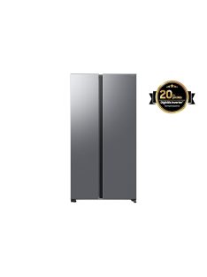   Samsung  RS70F65QETEO Side-by-Side hűtőszekrény AI Energia üzemmóddal 659 L, matt metál