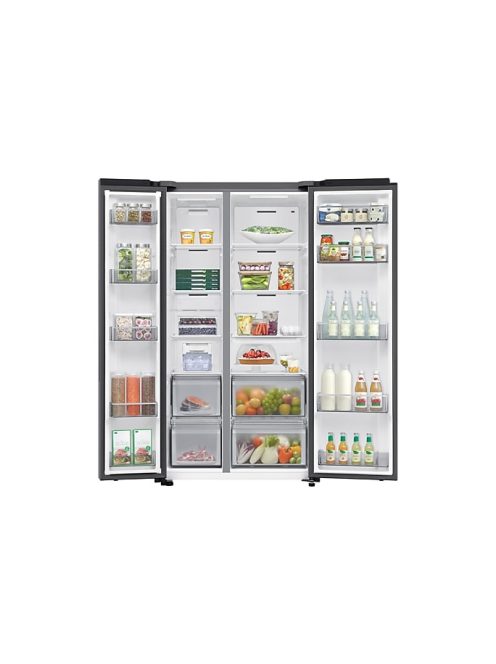 Samsung  RS70F65QETEO Side-by-Side hűtőszekrény AI Energia üzemmóddal 659 L, matt metál